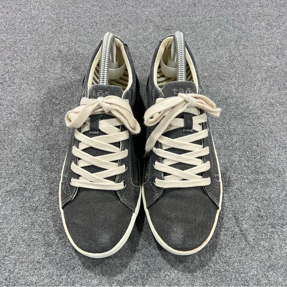 Taos Star Shoes Sneakers Womens Size 8 Dark Gray Washed Denim Casual Lace Up - Picture 2 of 13